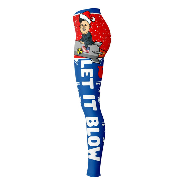 LET IT BLOW premium leggings for christmas-Ugly Xmas Gift