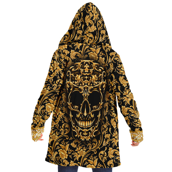 Baroque Skull Microfleece Cloak AOP - Christmas Gift for Men and Women