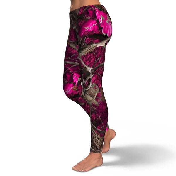 Pink Hunting Leggings AOP - Christmas/Halloween Gift for Hunting Lovers