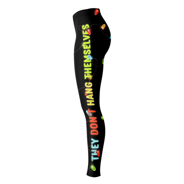 Funny premium Leggings CHRISTMAS LIGHTS ARE LIKE EPSTEIN Don't Hang Themselves - Ugly Xmas Gifts