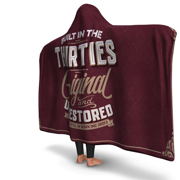 Built in the Thirties Unrestored Age Hooded Blanket AOP - Christmas/Halloween Gift