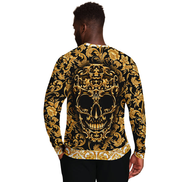 Baroque Skull Athletic Sweatshirt AOP - Christmas Gift for Men and Women