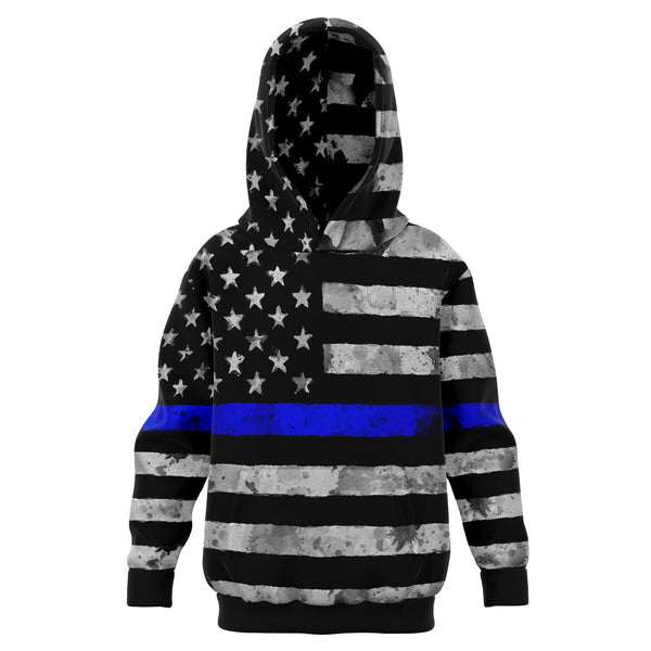Blue Line Police Design for Xmas - Fashion Kids Hoodie