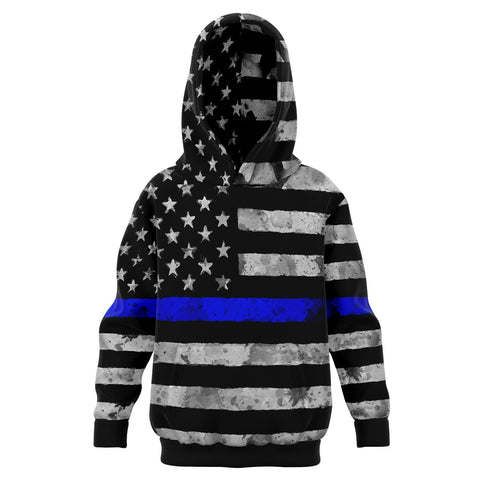 Blue Line Police Design for Xmas - Fashion Kids Hoodie