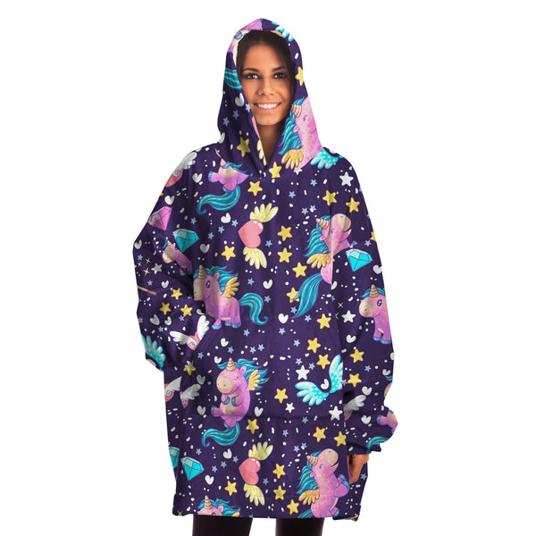 Space Unicorn Snug Hoodie AOP - Christmas/Halloween Snug Hoodie Men & Women Gift