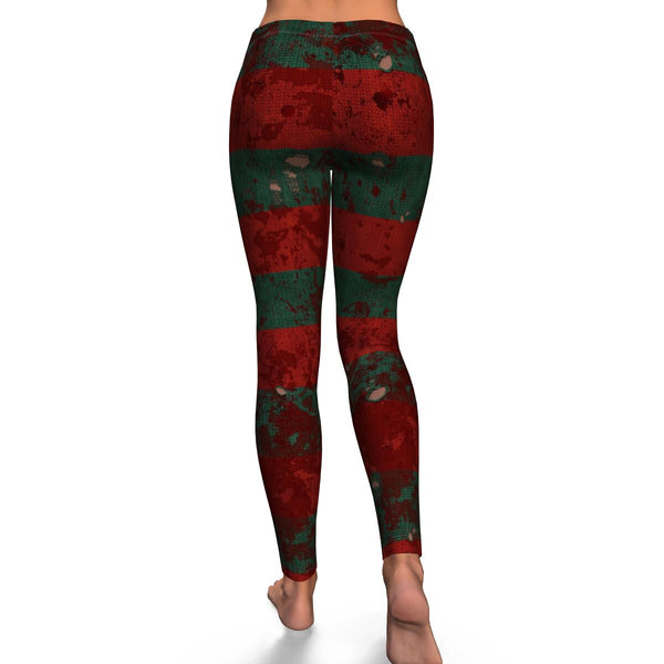 Freddy Halloween Inspired Leggings Horror Fancy Yoga Pants Sweet Dreams Nightmare
