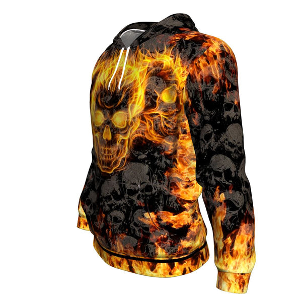 Skin In Sideways Hoodie AOP Skull Motorcycle - Chrstmas/Halloween Gift