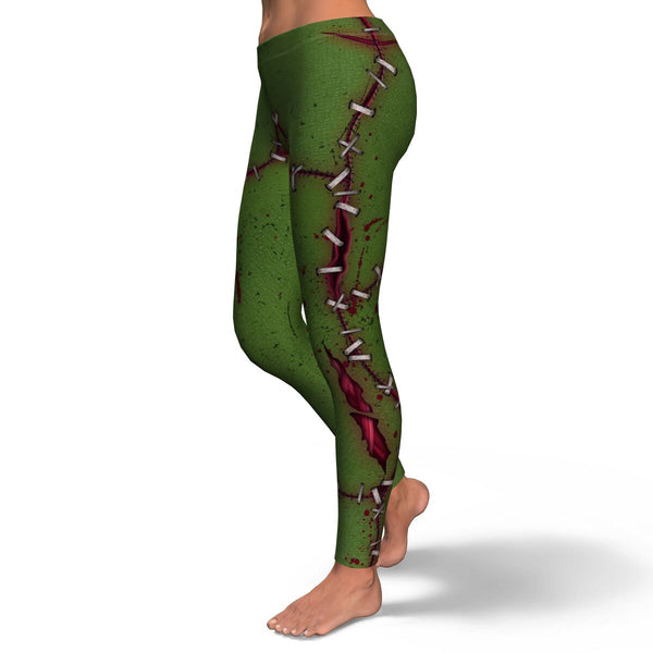 Frankenstein Halloween Inspired Leggings Horror Fancy Yoga Pants Sweet Dreams Nightmare