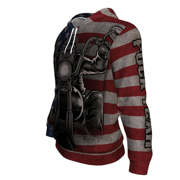 'Merica Hoodie AOP USA Motorcycle Skull - 4th of July Special Design High Quality