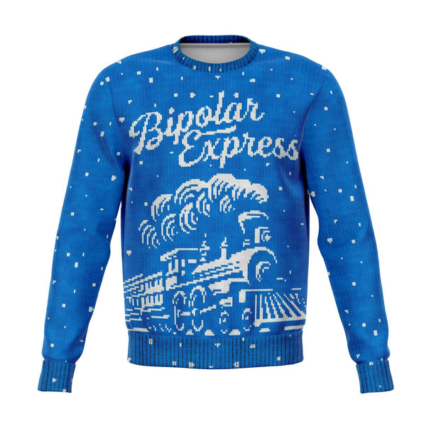 Bipolar Express Ugly Christmas Sweatshirt AOP 2020 - Christmas/Halloween Gift