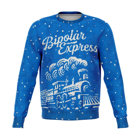 Bipolar Express Ugly Christmas Sweatshirt AOP 2020 - Christmas/Halloween Gift