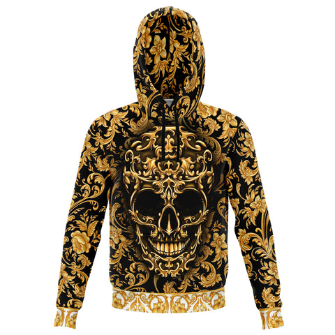 Baroque Skull Athletic Hoodie AOP - Christmas Gift for Men and Women