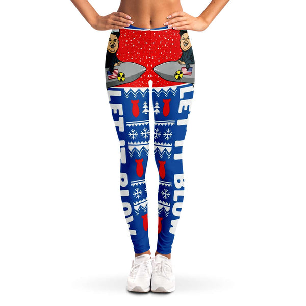 LET IT BLOW premium leggings for christmas-Ugly Xmas Gift