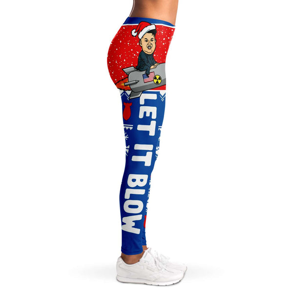 LET IT BLOW premium leggings for christmas-Ugly Xmas Gift