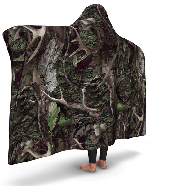 Army Hunting Hooded Blanket AOP - Christmas/Halloween Gift for Camping Lovers