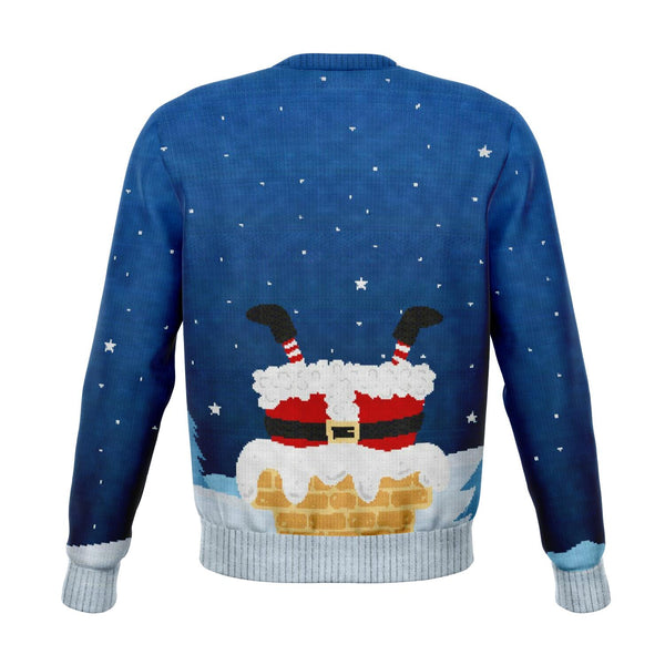Santa Goes Down Ugly Xmas Design - Fashion Sweatshirt