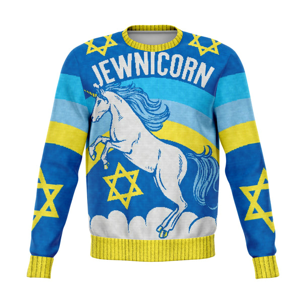 Jewnicorn Athletic Ugly Sweatshirt AOP - Christmas Gift
