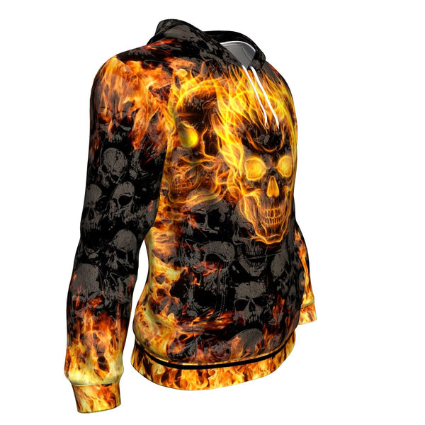 Skin In Sideways Hoodie AOP Skull Motorcycle - Chrstmas/Halloween Gift