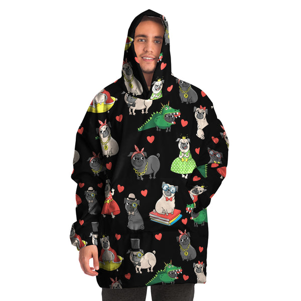 Pugs Dogs Lovers Snug Hoodie AOP - Christmas/Halloween Gift