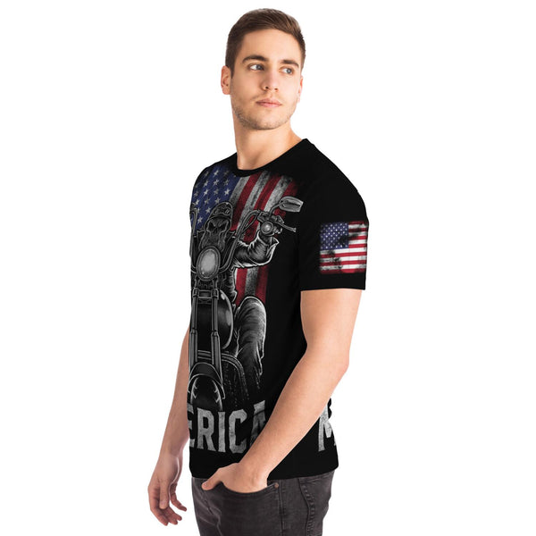 MERICA MotorCycle Tshirt 4th of July Special Design High Quality