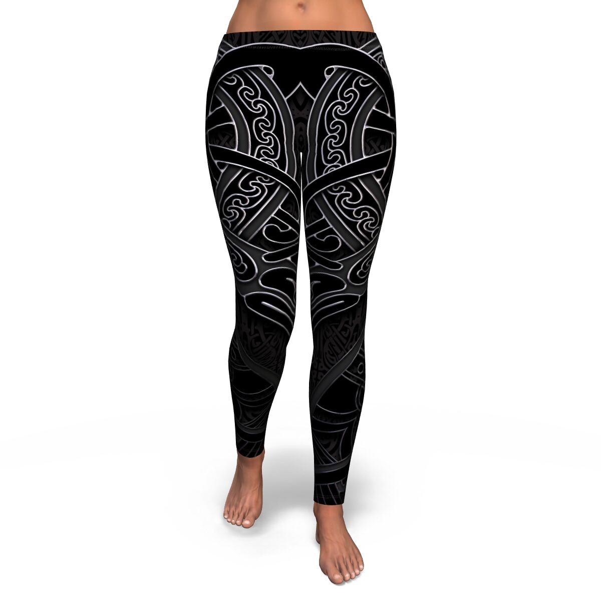 Celtic Leggings AOP Celtic Vikings (Black) - Christmas/Halloween Gift
