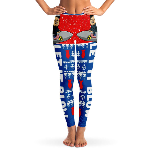 LET IT BLOW premium leggings for christmas-Ugly Xmas Gift
