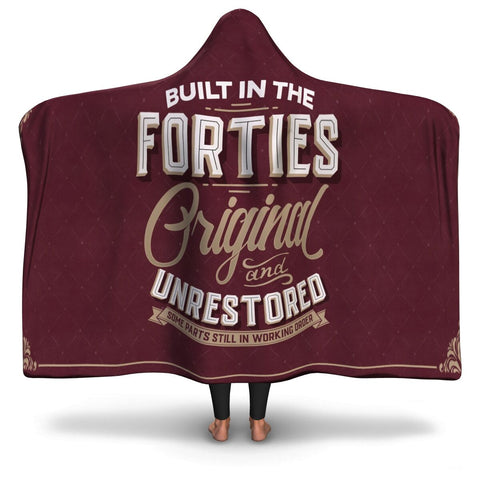 Built in the Forties Unrestored Age Hooded Blanket AOP - Christmas/Halloween Gift