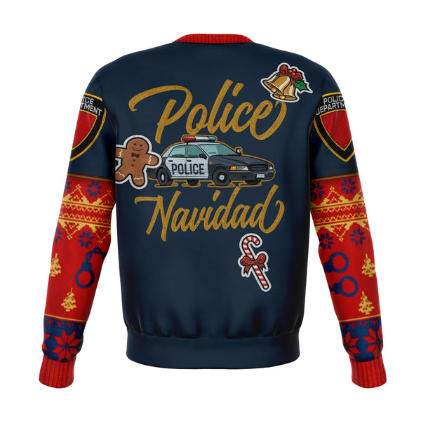 Police Navidad Funny Fashion Ugly Sweatshirt AOP - Xmas Gift