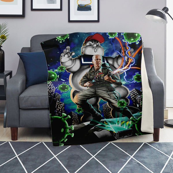 Bidenbuster Funny Premium Microfleece Blanket AOP - Christmas Gift