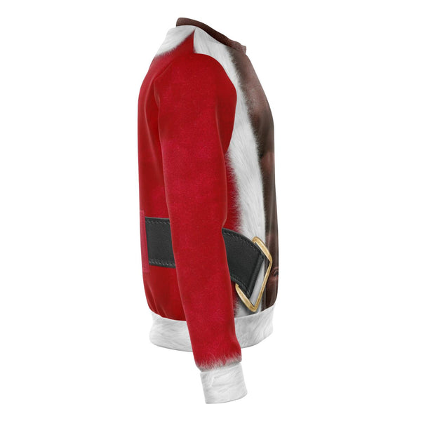 Fitness Black Santa Ugly Xmas Design AOP Design Sweatshirt -Christmas/Halloween Gift