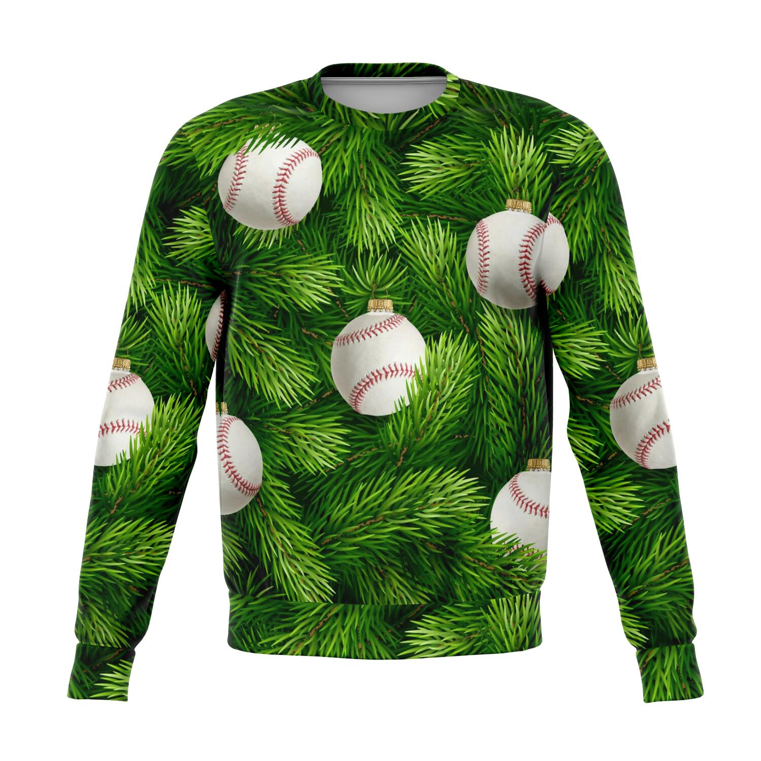 Baseball Tree Ugly Christmas Design Fashion Sweatshirt Xmas Gift