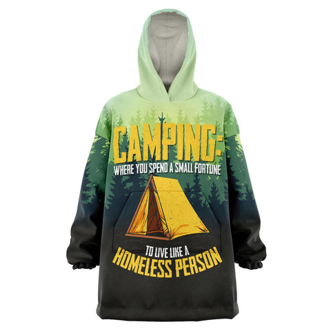 Live Like a Homeless Person Camping Homeless Man - Snug Hoodie AOP