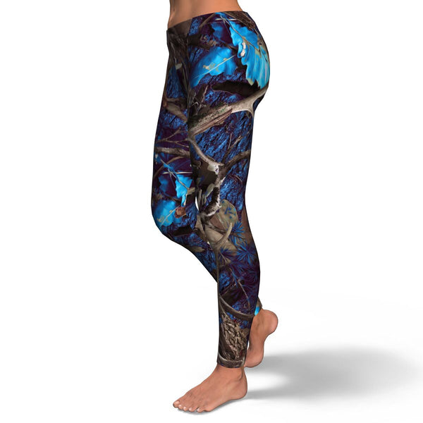 Turquoise Hunting Leggings AOP - Christmas/Halloween Gift for Hunting Lovers