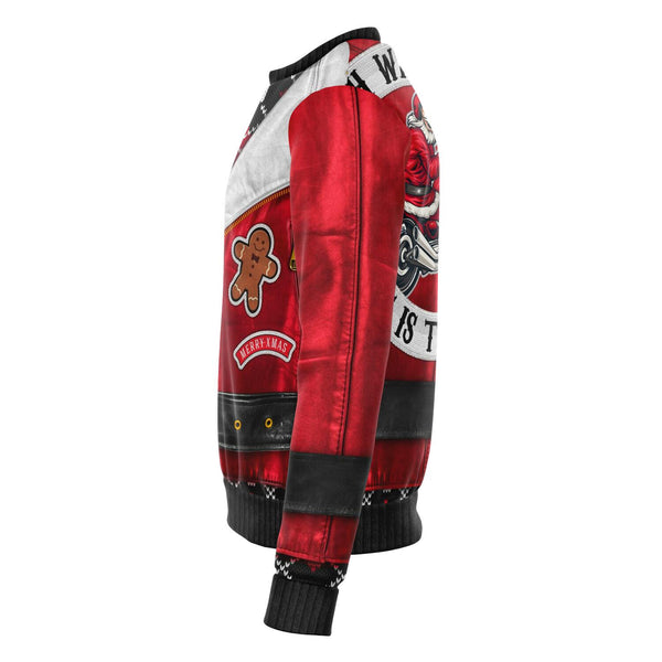 Oh What Fun Motorcycle Ugly Xmas Design - Fashion Sweatshirt