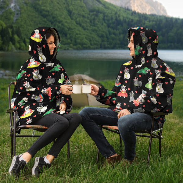 Pugs Snug Hoodie AOP Christmas/Halloween Snug Hoodie Men & Women Gift