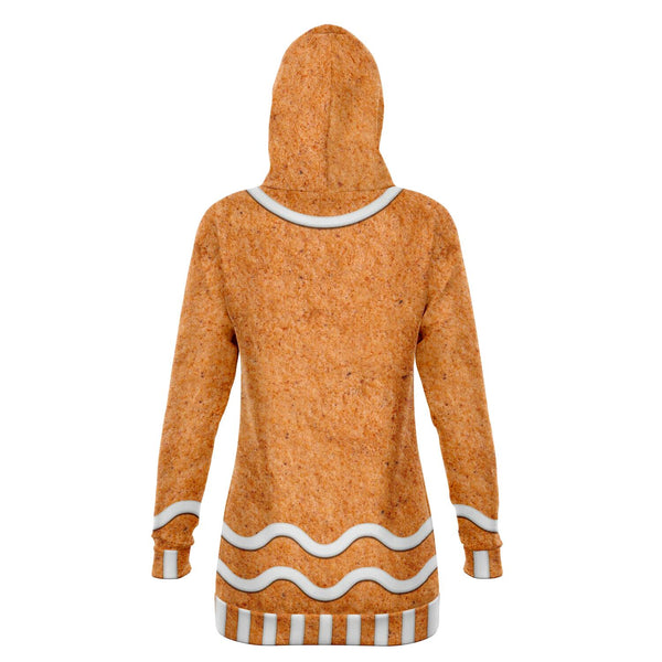 Gingerbread Ugly Christmas Longline Hoodie Xmas Gift