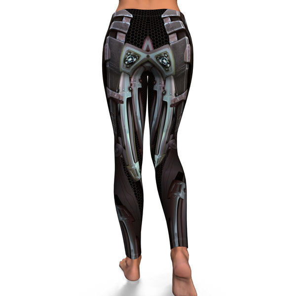 Android AOP Leggings Android Sci-Fi Robot Design - Christmas/Halloween Gift