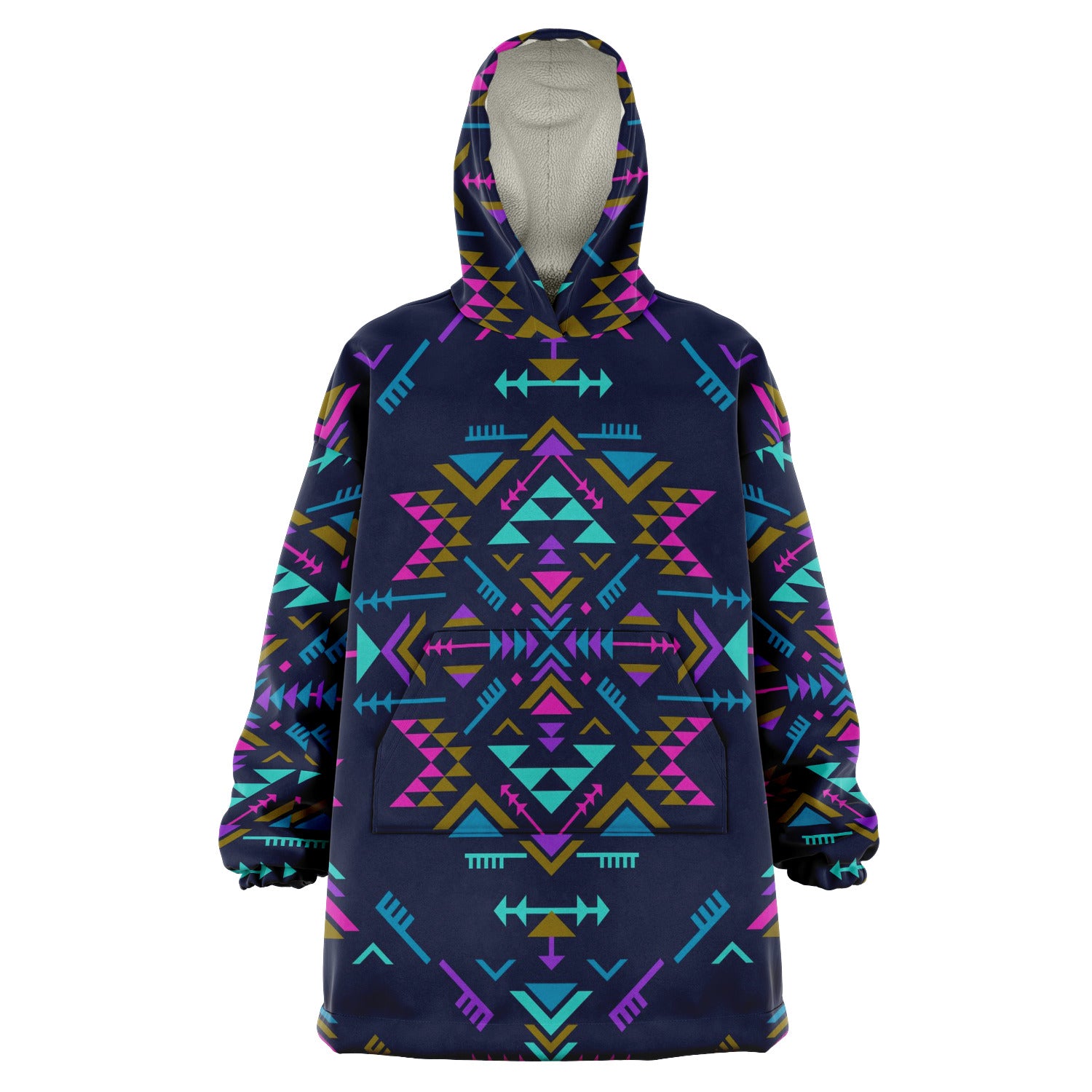Native American Colors Snug Hoodie AOP - Christmas/Halloween Gift