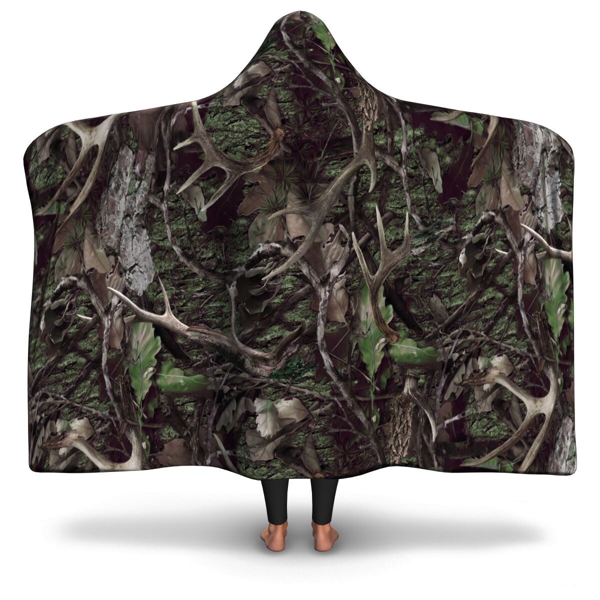 Army Hunting Hooded Blanket AOP - Christmas/Halloween Gift for Camping Lovers