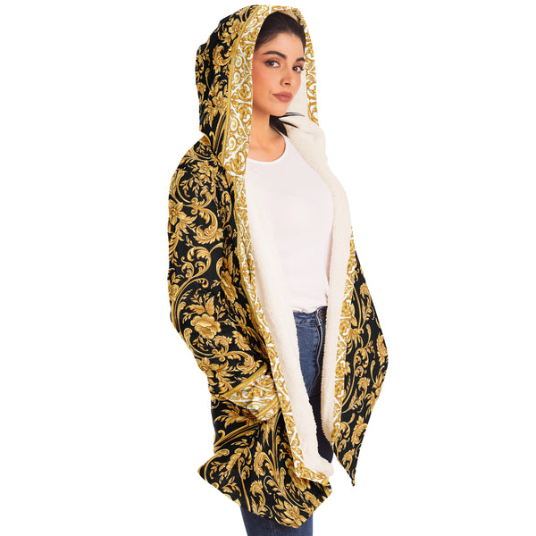 Baroque Skull Microfleece Cloak AOP - Christmas Gift for Men and Women