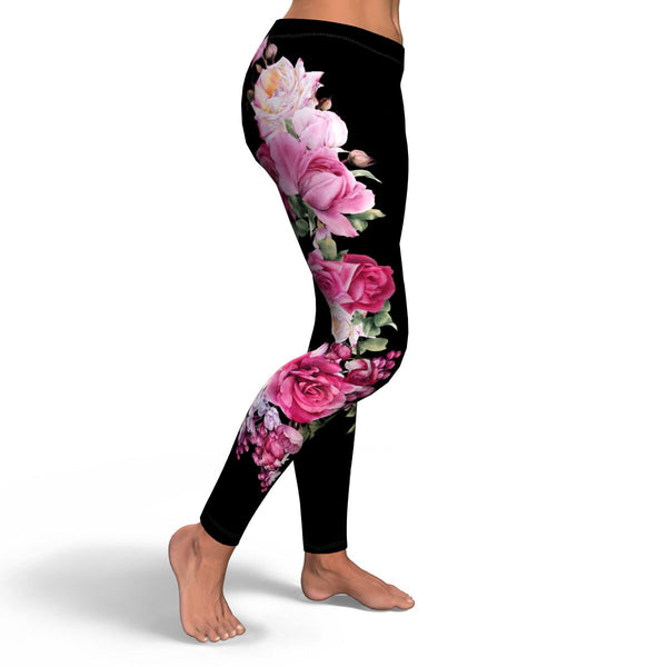 Floral Bouquet AOP Leggings Flowers Floral Design - Christmas/Halloween Gift