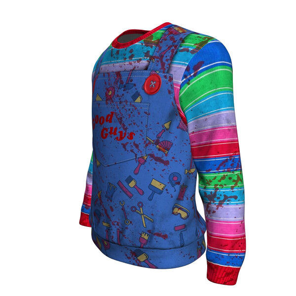 Chucky Halloween Inspired Sweatshirt Horror Fancy Dress Costume Sweet Dreams Nightmare