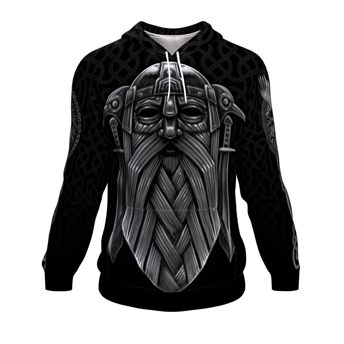 Vikings Odin AOP Hoodie High Quality - Christmas/Halloween Gift