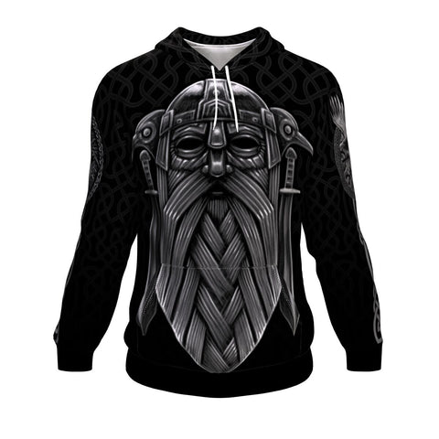 Vikings Odin AOP Hoodie High Quality - Christmas/Halloween Gift