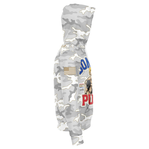 Donald Pump Funny USA Weight Lifting Mens Political Offensive Hoodie AOP - make america strong again hoodie