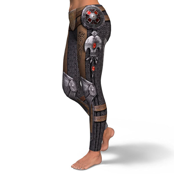 Vikings Warrior 3D Leggings AOP - Halloween/Christmas Gift