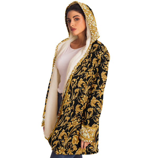 Baroque Skull Microfleece Cloak AOP - Christmas Gift for Men and Women