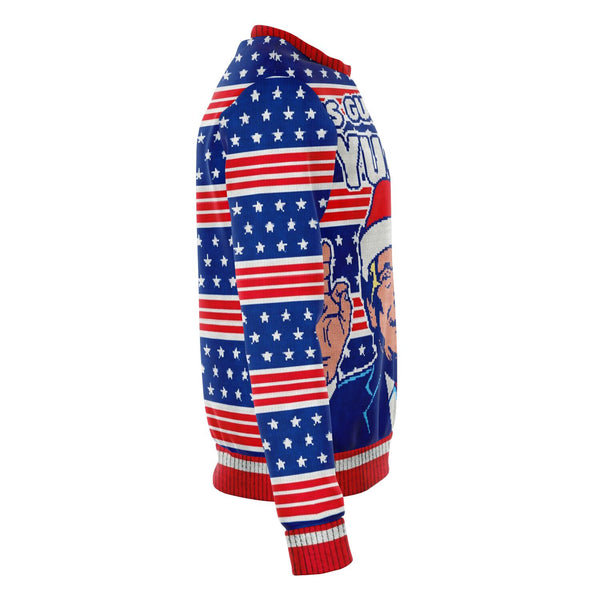 Yuge Trump USA Ugly Xmas Design - Fashion Sweatshirt