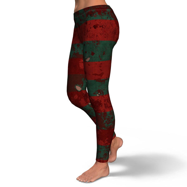 Freddy Halloween Inspired Leggings Horror Fancy Yoga Pants Sweet Dreams Nightmare
