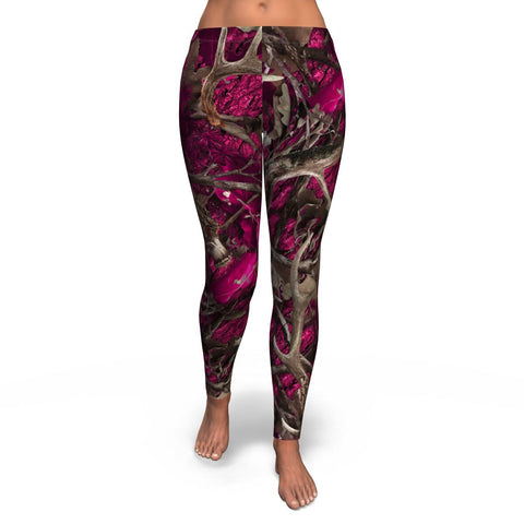 Pink Hunting Leggings AOP - Christmas/Halloween Gift for Hunting Lovers